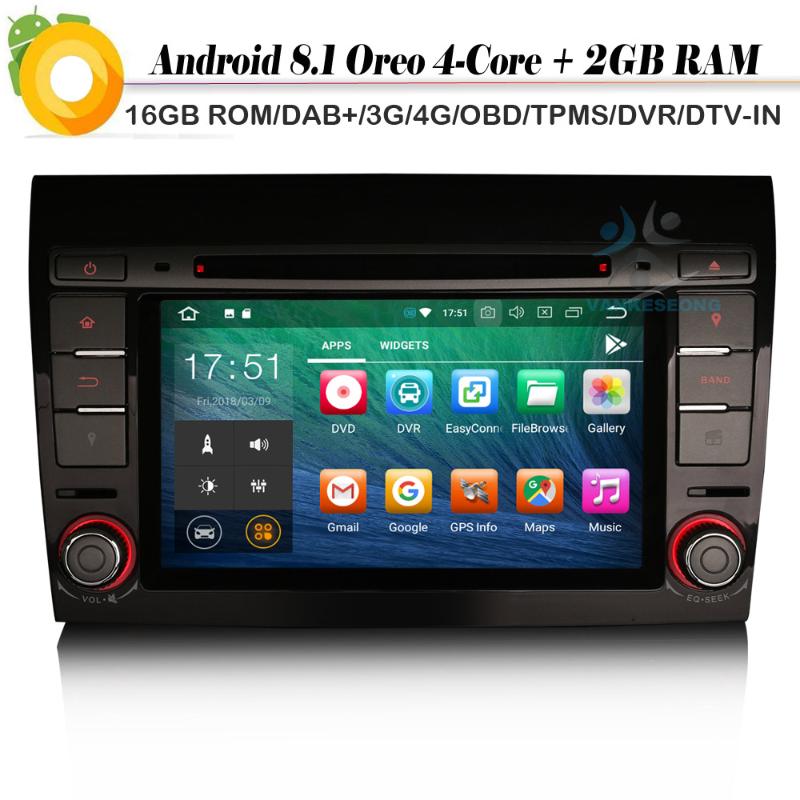 7" Quad Core Android 8.1 Autoradio DAB+ Car stereo DVD Sat Navi WiFi 4G GPS Bluetooth Car Radio Player for BRAVO 2007-2014
7" Quad Core Android 8.1 Autoradio DAB+ Car stereo DVD Sat Navi WiFi 4G GPS Bluetooth Car Radio Player for BRAVO 2007-2014