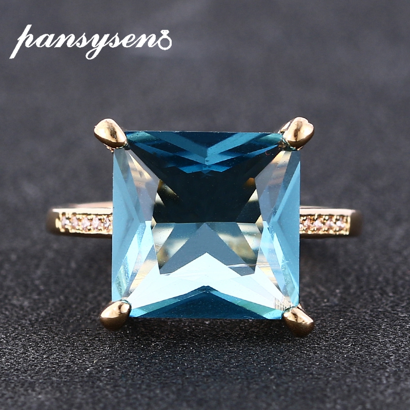 PANSYSEN Vintage 18k Gold Color Aquamarine Finger Rings Silver 925 Jewelry Anniversary Cocktail Party Fine Jewelry Zircon Ring
PANSYSEN Vintage 18k Gold Color Aquamarine Finger Rings Silver 925 Jewelry Anniversary Cocktail Party Fine Jewelry Zircon Ring