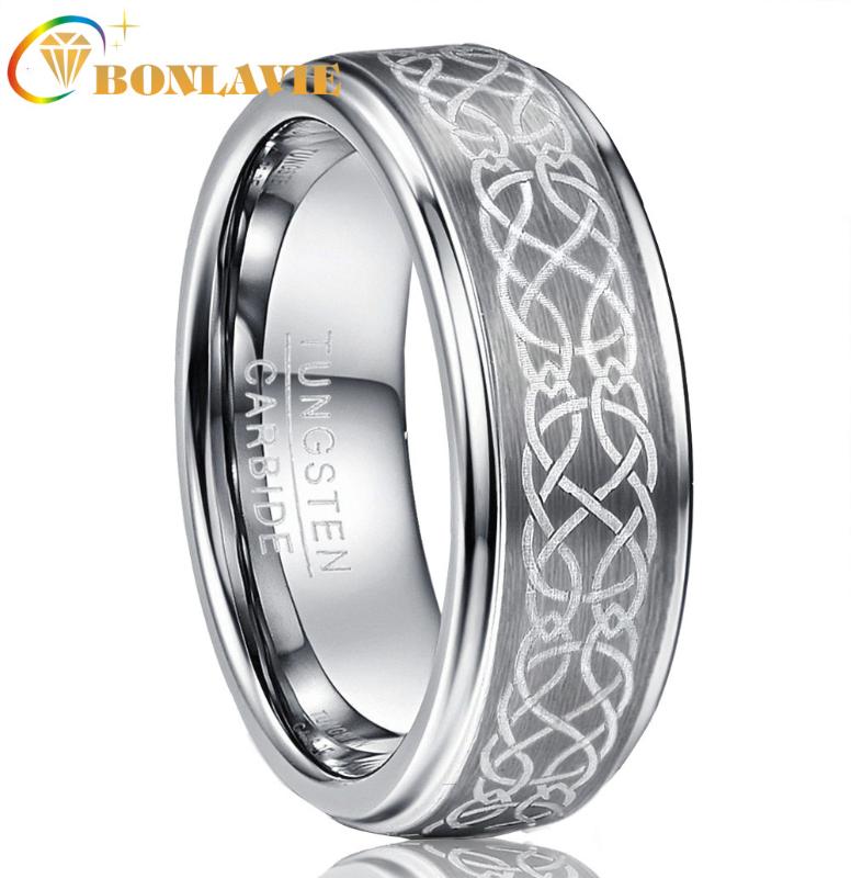Tungsten Carbide Wedding Band Rings Men's Rings 8mm plating Laser Fashion Knot Brushed Polished Step comfort fit Size 6-14
Tungsten Carbide Wedding Band Rings Men's Rings 8mm plating Laser Fashion Knot Brushed Polished Step comfort fit Size 6-14