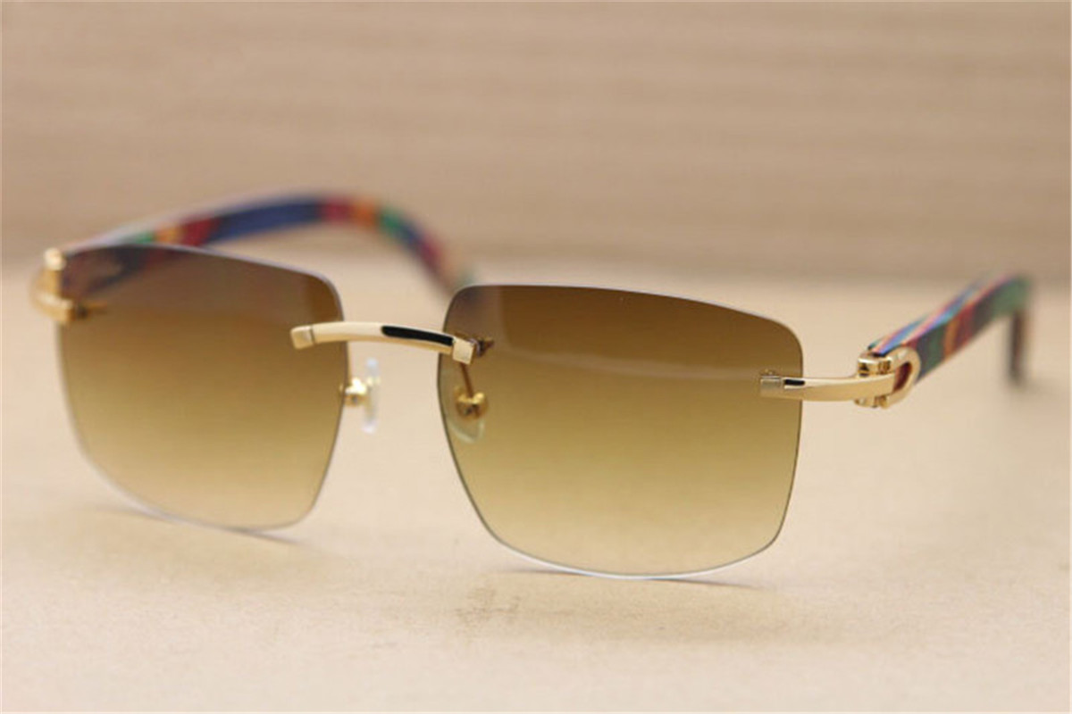 2020 new Luxury Designer Sunglasses Peacock Wood Sunglasses Men's Gold Frameless Sunglasses For women With Original Red Box Extreme Edition
2020 new Luxury Designer Sunglasses Peacock Wood Sunglasses Men's Gold Frameless Sunglasses For women With Original Red Box Extreme Edition