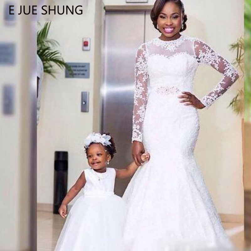 E JUE SHUNG White Lace Simple Mermaid Wedding Dresses 2019 Long Sleeves Wedding Gowns Bride Dresses robe de mariee, Ivory
E JUE SHUNG White Lace Simple Mermaid Wedding Dresses 2019 Long Sleeves Wedding Gowns Bride Dresses robe de mariee, Ivory