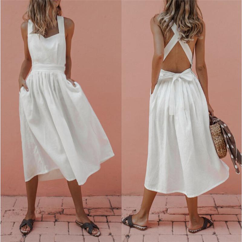 2020 Women Summer Boho Strappy Long Maxi Dress Sexy Backless Party Red Dress Beachwear Sundress vestido mujer, White
2020 Women Summer Boho Strappy Long Maxi Dress Sexy Backless Party Red Dress Beachwear Sundress vestido mujer, White