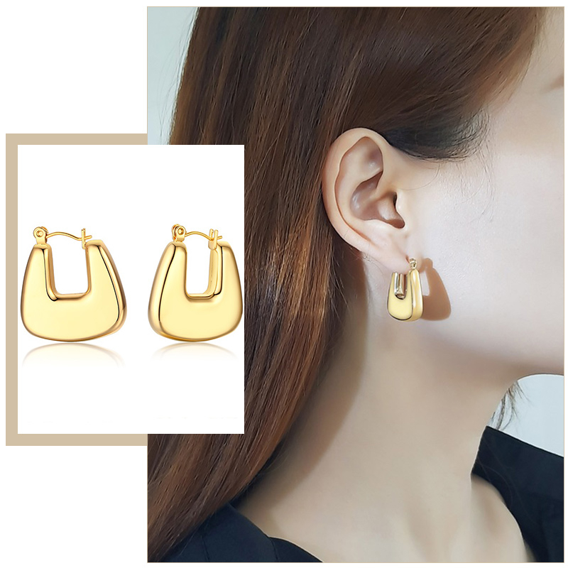 Hoop & Huggie Simple Gold Color Earrings For Women Jewelry Anti Allergy Stainless Steel Female Lady Birthday Party Gifts Her
Hoop & Huggie Simple Gold Color Earrings For Women Jewelry Anti Allergy Stainless Steel Female Lady Birthday Party Gifts Her