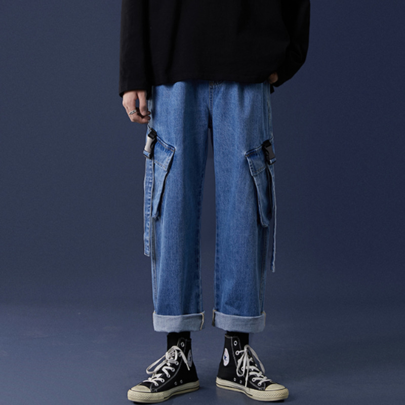 2020 Autumn And Winter New Men's Solid Color Fashion Work Clothes Jeans Straight Tube Big Pocket Trendy Pants Size -2XL, Light blue
2020 Autumn And Winter New Men's Solid Color Fashion Work Clothes Jeans Straight Tube Big Pocket Trendy Pants Size -2XL, Light blue
