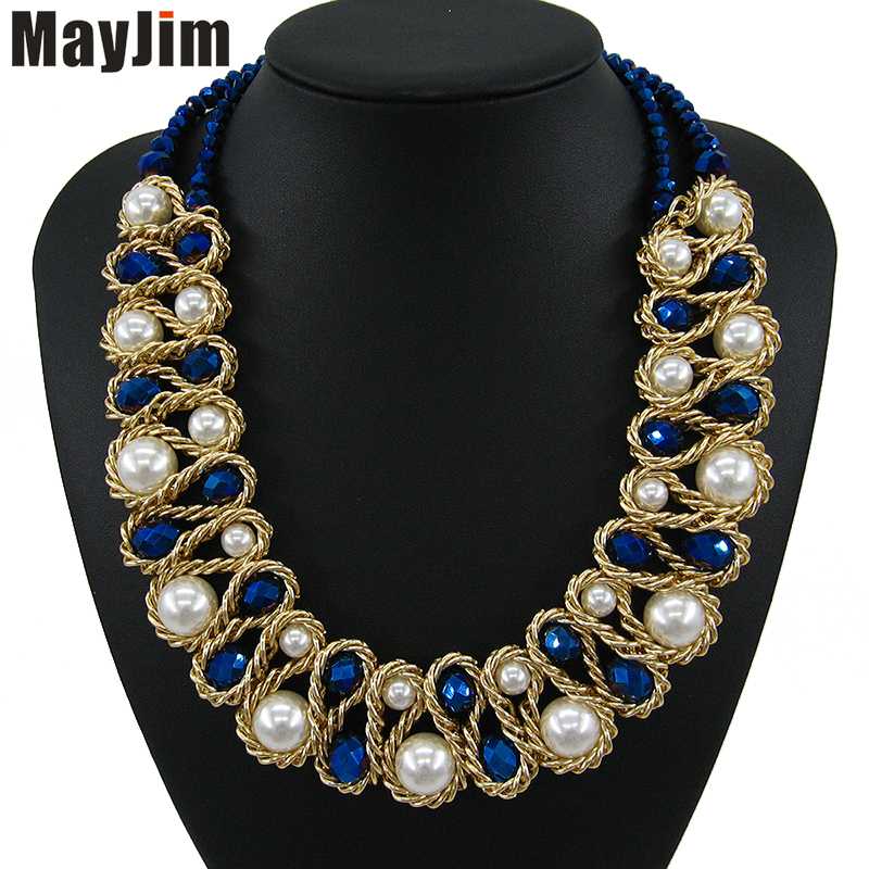 MayJim Statement Choker necklace Fashion Women chunky Gold Chain Crystal Simulated pearl Bead collar Necklaces & Pendants Bijoux
MayJim Statement Choker necklace Fashion Women chunky Gold Chain Crystal Simulated pearl Bead collar Necklaces & Pendants Bijoux