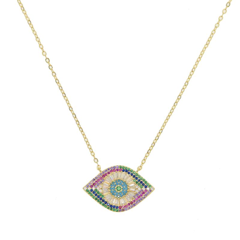2020 New design Korean fashion evil Eye CZ Pendant shiny Crystal Magic colorful Eyelash Necklace cute girl women Jewelry
2020 New design Korean fashion evil Eye CZ Pendant shiny Crystal Magic colorful Eyelash Necklace cute girl women Jewelry