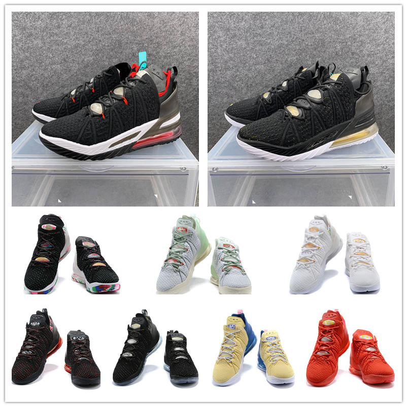 XVIII L18 Gang Bred University Red Men basketball shoes J18s Black White knitted Jade Yellow mens sneaker CQ9283-001