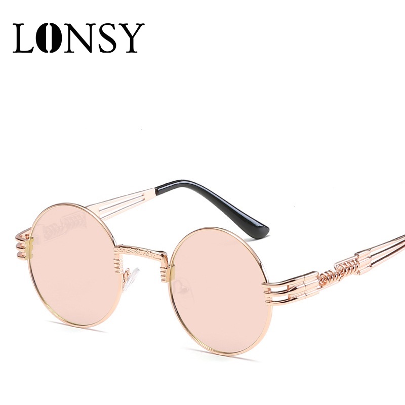 LONSY Vintage Steampunk Sunglasses Men Women Round Punk Metal Sun Glasses For Female Male Retro Brand Design Eyeglasses Frame
LONSY Vintage Steampunk Sunglasses Men Women Round Punk Metal Sun Glasses For Female Male Retro Brand Design Eyeglasses Frame