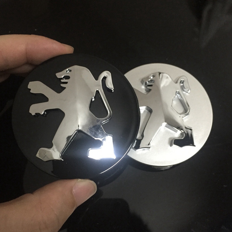 For Peugeot Wheel Hub Cap 206 207 307 308 3008 407 408 508 607 ABS 60mm Peugeot Center dust Cap Emblem Badge Car Accessories