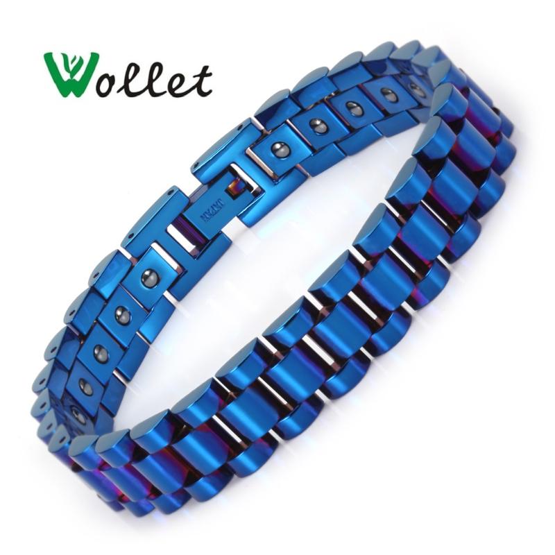 Wollet Jewelry Magnetic Therapy Stainless Steel Bracelet for Women Men Blue Plated Magnets Health Care Energy Healing
Wollet Jewelry Magnetic Therapy Stainless Steel Bracelet for Women Men Blue Plated Magnets Health Care Energy Healing