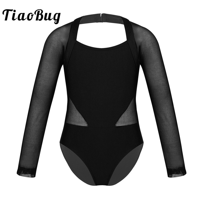 TiaoBug Kids Teens Long Sleeves Mesh Splice Ballet Leotard Dance Costume Children Girls Gymnastics Leotard Bodysuit Dance Wear, Black
TiaoBug Kids Teens Long Sleeves Mesh Splice Ballet Leotard Dance Costume Children Girls Gymnastics Leotard Bodysuit Dance Wear, Black