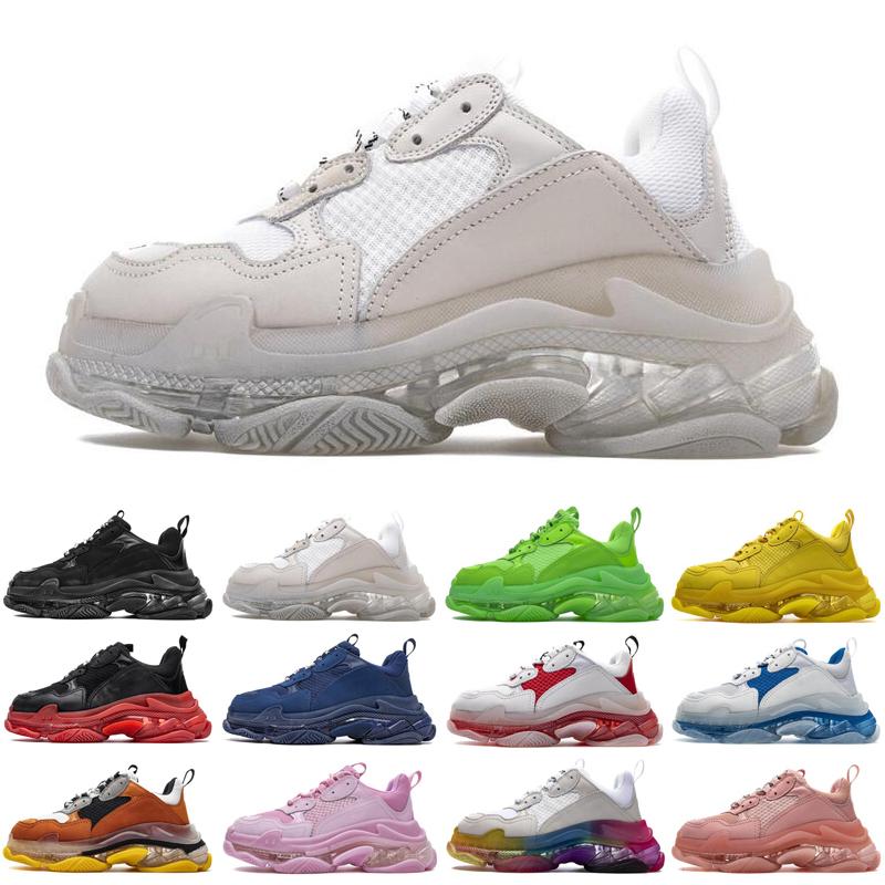 2020 New Fashion Burst Laser Crystal Bottom Paris 17FW Triple S Women Mens Casual Shoes Vintage Dad Platform Trainers Sports Sneakers
2020 New Fashion Burst Laser Crystal Bottom Paris 17FW Triple S Women Mens Casual Shoes Vintage Dad Platform Trainers Sports Sneakers