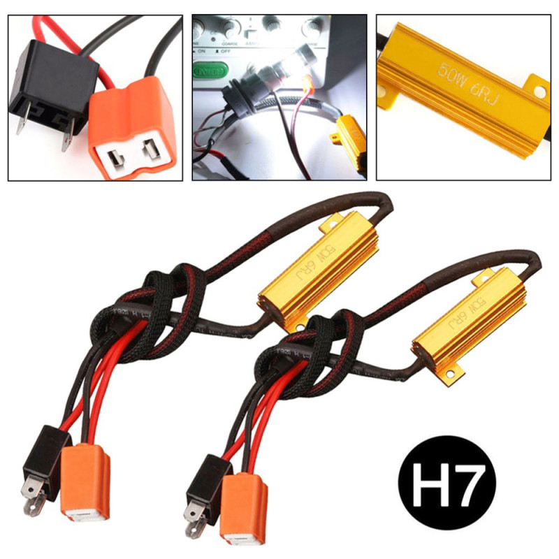 2PCS H7 50W Car LED Load Resistor Controller Warning Canceler Car LED Decoder Light Error Free 12V Resistance Light Accessories
2PCS H7 50W Car LED Load Resistor Controller Warning Canceler Car LED Decoder Light Error Free 12V Resistance Light Accessories