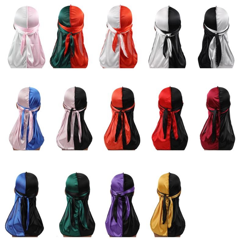 Hot Sales Double Color Satin Turban Unisex Men Women Velvet Breathable Bandana Hat Turban Doo Durag Cap Long Tail
Hot Sales Double Color Satin Turban Unisex Men Women Velvet Breathable Bandana Hat Turban Doo Durag Cap Long Tail