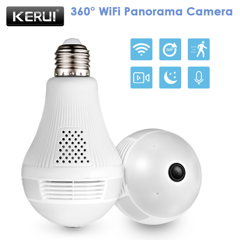 KERUI 960P WiFi Wireless Home Security Burglar Fisheye Bulb Panoramic Camera LED Light LampSurveillance 360 Degree IP Camera
KERUI 960P WiFi Wireless Home Security Burglar Fisheye Bulb Panoramic Camera LED Light LampSurveillance 360 Degree IP Camera