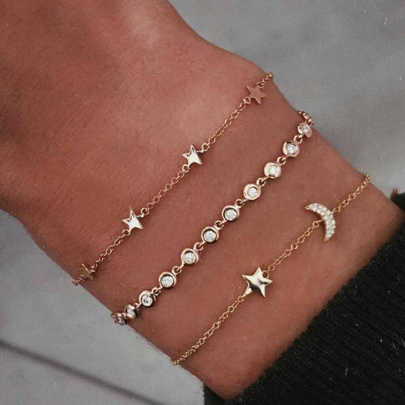 Personality Bracelets Bohemian Fashion Simple Star Moon Combination 3 Piece Set Bracelet Jewelry adjust Elegant Bracelet 7.23
Personality Bracelets Bohemian Fashion Simple Star Moon Combination 3 Piece Set Bracelet Jewelry adjust Elegant Bracelet 7.23