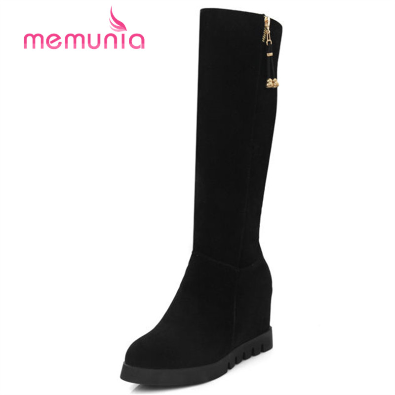 MEMUNIA new arrive 2020 fashion high heel knee high boots autumn winter patform boots height increasing women size 32-43, Black
MEMUNIA new arrive 2020 fashion high heel knee high boots autumn winter patform boots height increasing women size 32-43, Black
