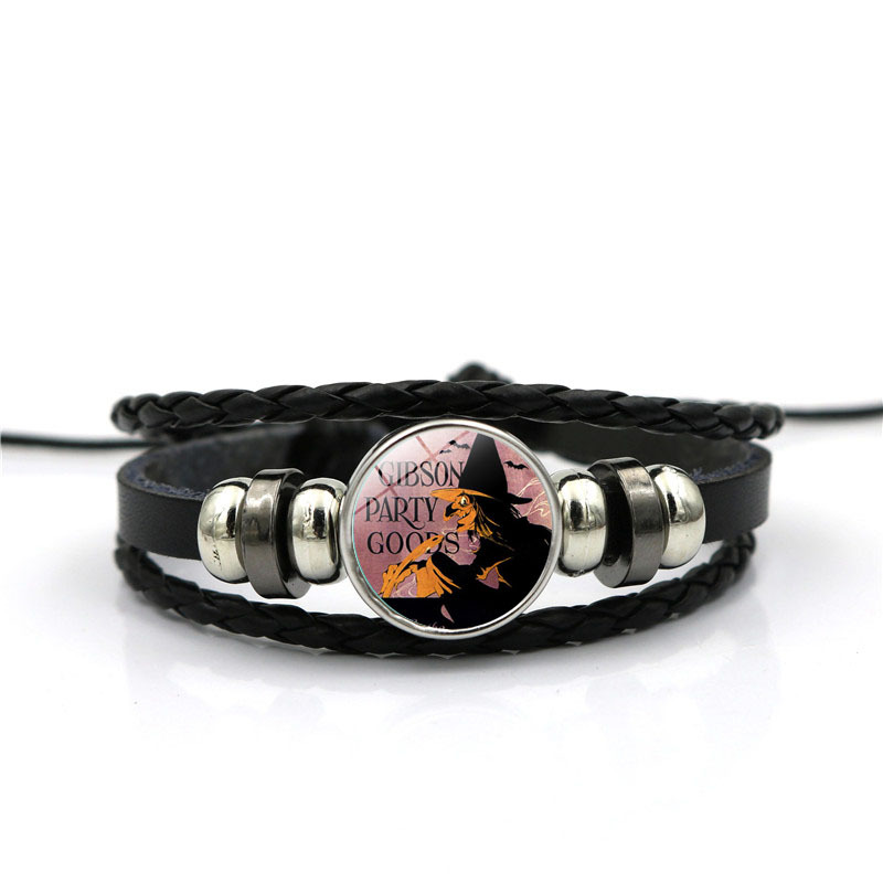 Black Multilayer Leather Bracelet Halloween Jewelry Fashion Glass Dome Witch Button Bracelet Bangle Party Gift for Women Men
Black Multilayer Leather Bracelet Halloween Jewelry Fashion Glass Dome Witch Button Bracelet Bangle Party Gift for Women Men