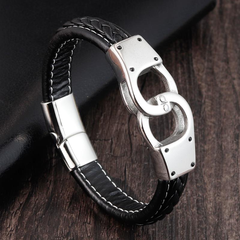 Trendy Men Jewelry Braided Leather Rope Bracelet Stainless Steel Magnetic Buckle Bracelets Punk Men's Bracelet
Trendy Men Jewelry Braided Leather Rope Bracelet Stainless Steel Magnetic Buckle Bracelets Punk Men's Bracelet