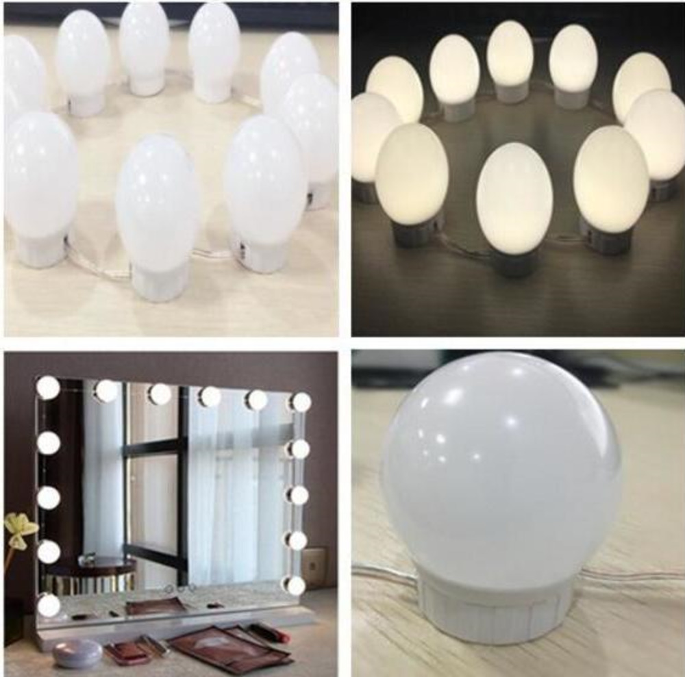 Bulbs Hollywood LED Vanity Mirror Lights Hollywood Lamp Makeup Dressing Table Kit USB Power Dimmer Bulb Cosmetic Mirror
