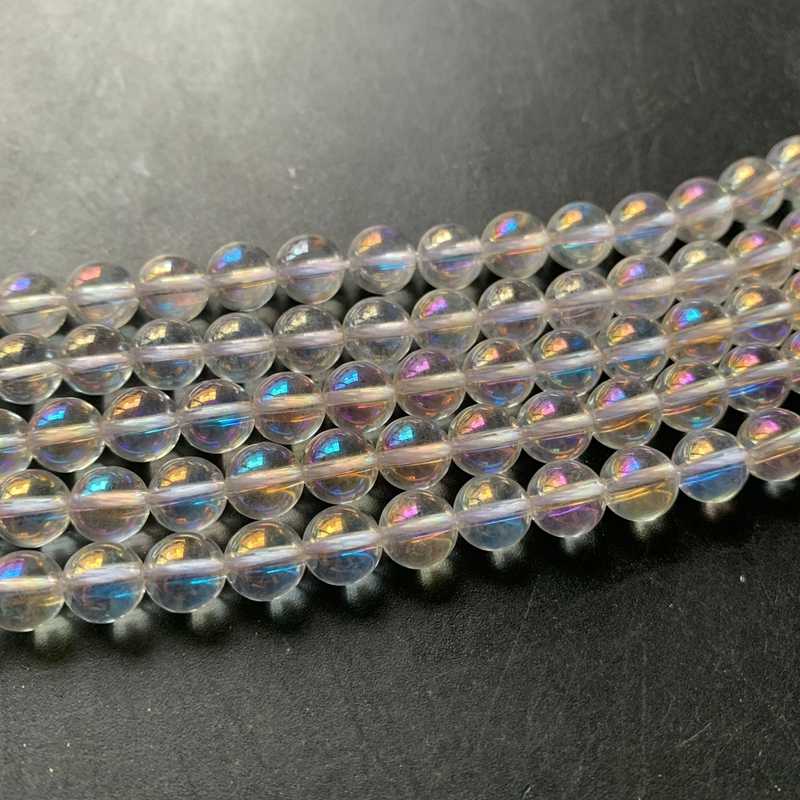 Natural Titanium Coated Clear Quartz Crystal Angel Aura Quartz Beads Crystal Rock Loose Stone Ball 1 Strand Wholesale
Natural Titanium Coated Clear Quartz Crystal Angel Aura Quartz Beads Crystal Rock Loose Stone Ball 1 Strand Wholesale
