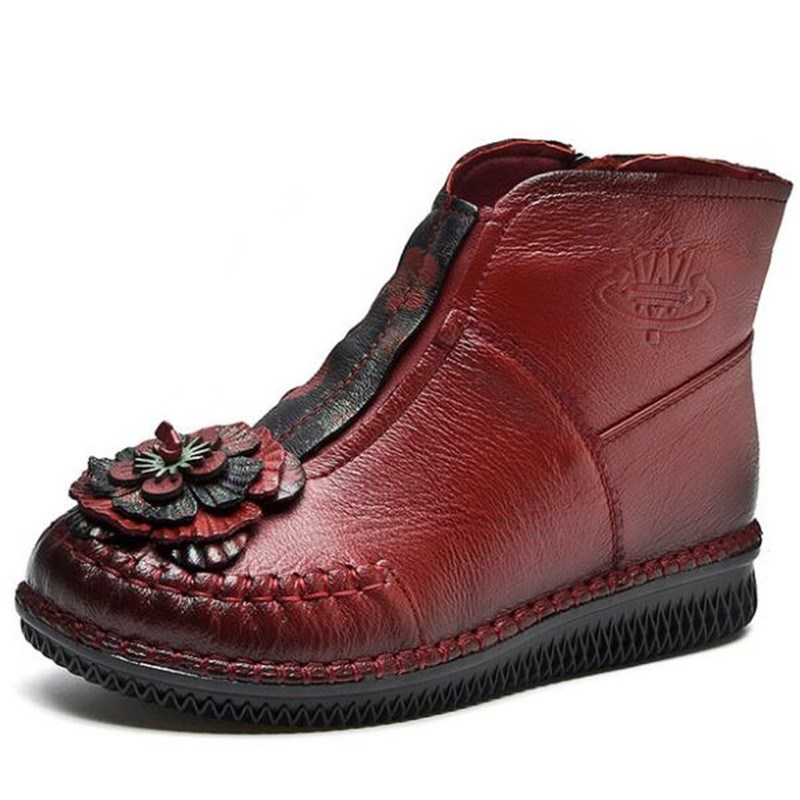High-end Comfortable Fashion Shoes Woman Boots Flower Genuine Leather Shoes Warm Snow Boots Flat Women Ankle, Black
High-end Comfortable Fashion Shoes Woman Boots Flower Genuine Leather Shoes Warm Snow Boots Flat Women Ankle, Black