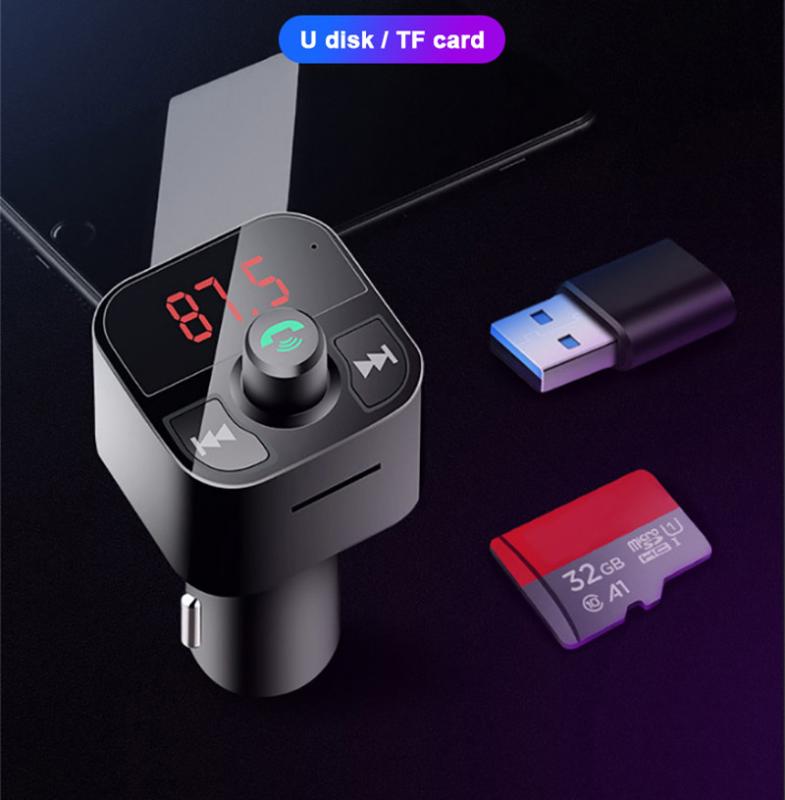 Car Bluetooth 5.0 FM Transmitter Auto MP3 Player FM Modulator Wireless Handsfree Audio Receiver Dual USB Fast Charger Car Kit
Car Bluetooth 5.0 FM Transmitter Auto MP3 Player FM Modulator Wireless Handsfree Audio Receiver Dual USB Fast Charger Car Kit