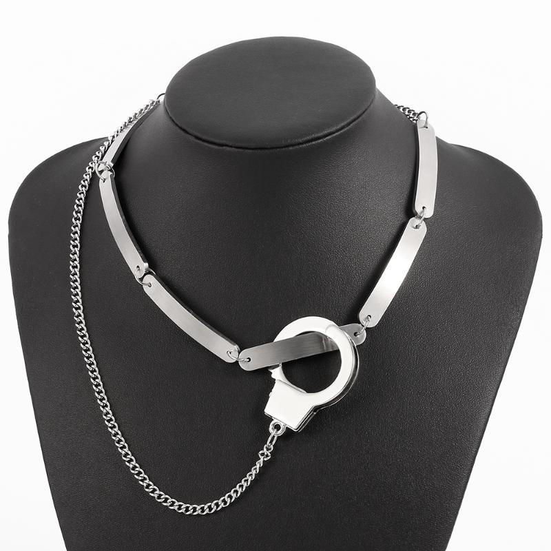Hip hop Handcuffs pendant Necklace Stainless Steel Rock Women Men Choker Necklaces Punk Jewelry Accessories
Hip hop Handcuffs pendant Necklace Stainless Steel Rock Women Men Choker Necklaces Punk Jewelry Accessories