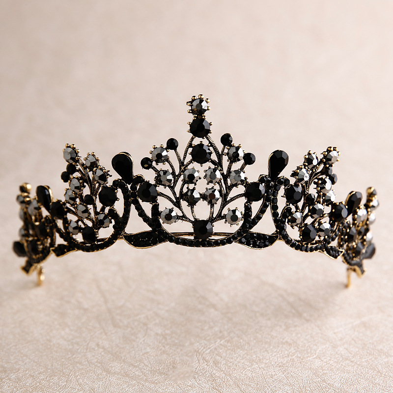 Retro Black Luxury Bridal Crystal Baroque Tiaras Crowns Princess Queen Pageant Prom Rhinestone Veil Tiara Wedding Hair Accessory
Retro Black Luxury Bridal Crystal Baroque Tiaras Crowns Princess Queen Pageant Prom Rhinestone Veil Tiara Wedding Hair Accessory