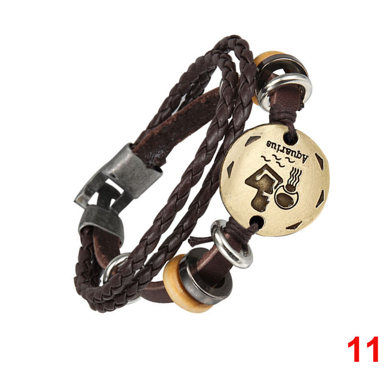 12 Constellations Men Women Braided Bracelet Cuff Leather Zodiac Signs Couple Lovers Casual Bracelets SUB Sale
12 Constellations Men Women Braided Bracelet Cuff Leather Zodiac Signs Couple Lovers Casual Bracelets SUB Sale
