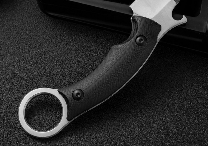 Bas15 PICOLOMAKO Claw Karambit D2 G10 Handle Tactical Rescue Pocket Fixed Blade Knife Hunting Fishing EDC Survival Tool Knives a2886