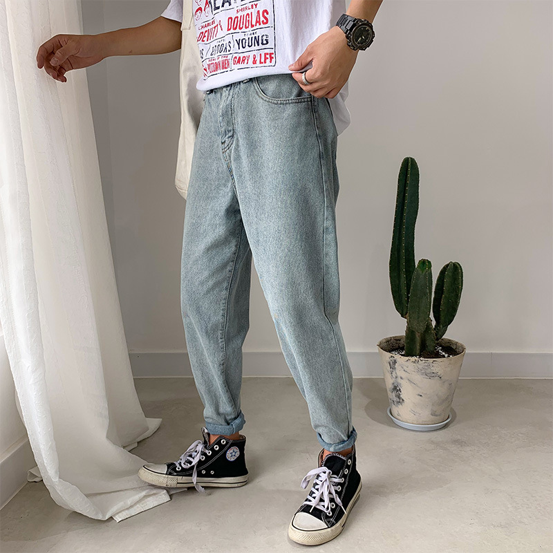 Summer boys light-colored loose straight ankle length pants 2020 popular pants literary Hong Kong style trend all-match jeans, Blue
Summer boys light-colored loose straight ankle length pants 2020 popular pants literary Hong Kong style trend all-match jeans, Blue