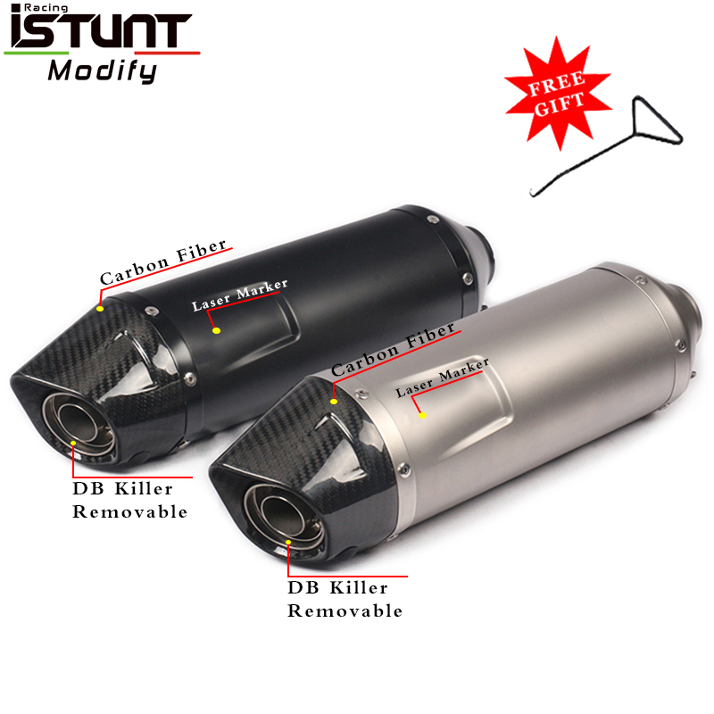 Slip On Inlet 36~51MM Universal Motorcycle Exhaust Modify Motocross Escape Carbon Fiber Muffler DB Killer Removable
Slip On Inlet 36~51MM Universal Motorcycle Exhaust Modify Motocross Escape Carbon Fiber Muffler DB Killer Removable