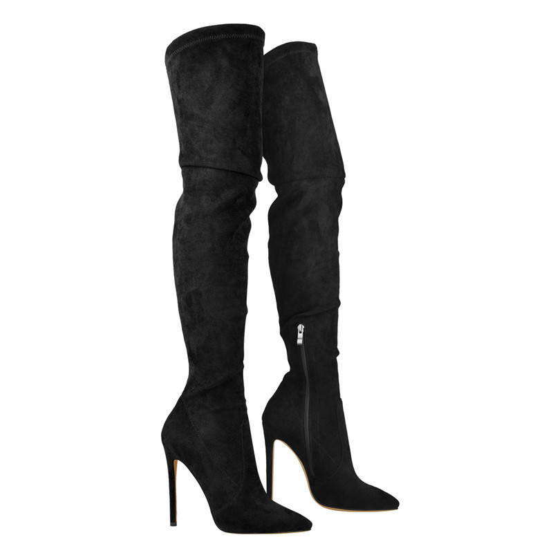 Richealnana Women Black Stretch Over the Knee Boots Pointed Toe Thin Heeled Stiletto Side Zip Black Fashion Long Boots Big Size, P908101a
Richealnana Women Black Stretch Over the Knee Boots Pointed Toe Thin Heeled Stiletto Side Zip Black Fashion Long Boots Big Size, P908101a