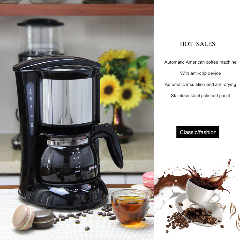 Electric Coffee Maker Machine Household American Coffee Fully-Automatic Drip Maker Pot Kitchen Appliance
Electric Coffee Maker Machine Household American Coffee Fully-Automatic Drip Maker Pot Kitchen Appliance