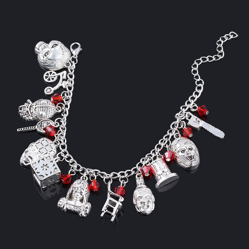 Horror Movie Annabelle Bracelet Chucky Face Stephen Kings IT Penny Wise Jason Hockey Bracelet For Women Men Jewelry Gift
Horror Movie Annabelle Bracelet Chucky Face Stephen Kings IT Penny Wise Jason Hockey Bracelet For Women Men Jewelry Gift