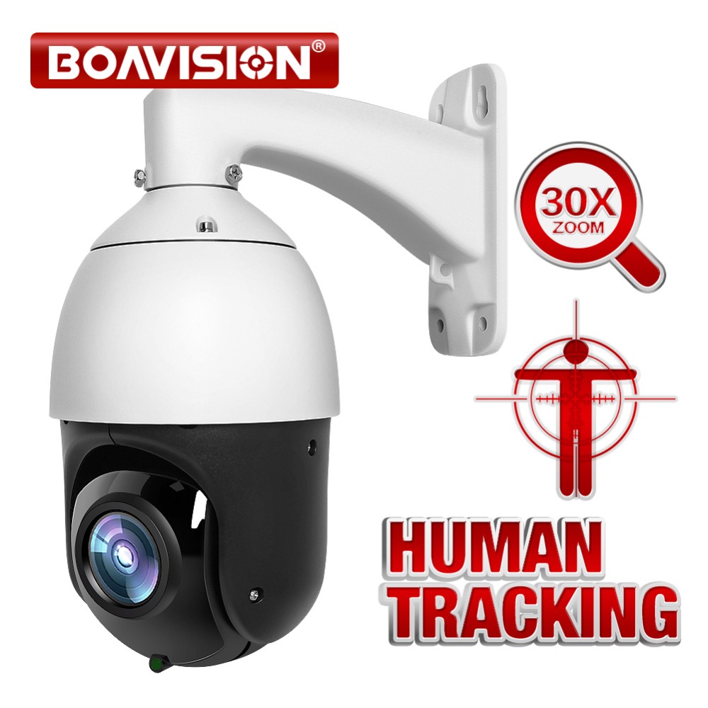 Tracking PTZ IP Camera POE 30X Zoom 1080P H.265 AI Human Body Face Zooming Programing Presets Patrolling Outdoor IR 80M
Tracking PTZ IP Camera POE 30X Zoom 1080P H.265 AI Human Body Face Zooming Programing Presets Patrolling Outdoor IR 80M
