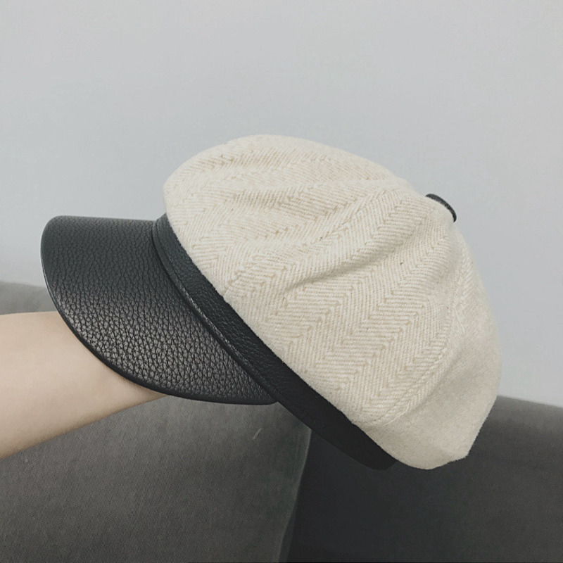 Octagonal Hat Female Spring And Autumn Solid Color Newsboy Hat Tide Casual Retro Painter Art Beret, Beige
Octagonal Hat Female Spring And Autumn Solid Color Newsboy Hat Tide Casual Retro Painter Art Beret, Beige