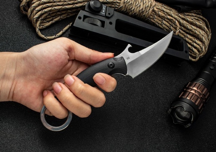 Bas15 PICOLOMAKO Claw Karambit D2 G10 Handle Tactical Rescue Pocket Fixed Blade Knife Hunting Fishing EDC Survival Tool Knives a2886