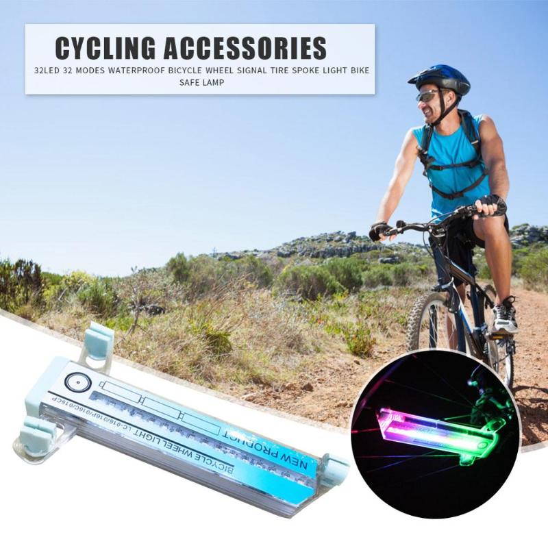 Portable Bicycle Spoke Light Wheel Signal 32LED 32 Modes Waterproof Hit Color Bike Tyre Lamp for Outdoor Night Riding Durable
Portable Bicycle Spoke Light Wheel Signal 32LED 32 Modes Waterproof Hit Color Bike Tyre Lamp for Outdoor Night Riding Durable