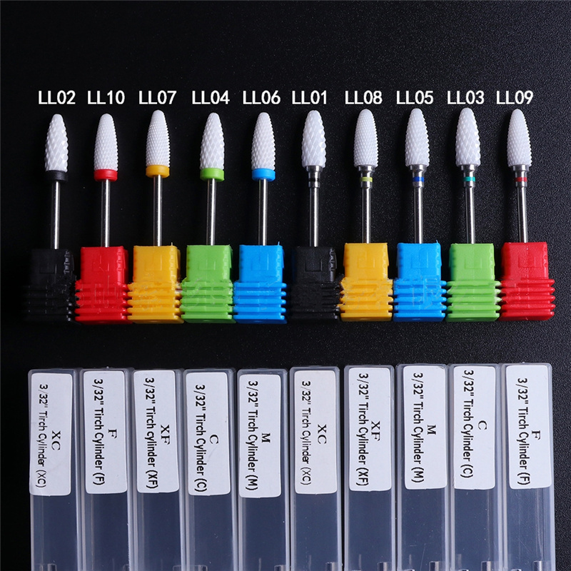 Electric Ceramic Nail Drill Bits Milling Cutter For Nail Files Manicure Tool Nail Art Polishing Machine Accessories Pedicure Grinding Head