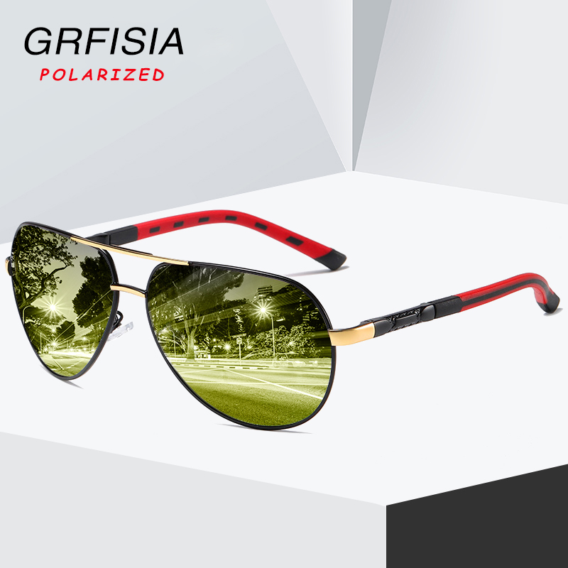 GRFISIA Classic Pilot Photochromic Polarized Sunglasses Men Driving Protection Night Vision Sun Glasses Anti-Glare Lens G32
GRFISIA Classic Pilot Photochromic Polarized Sunglasses Men Driving Protection Night Vision Sun Glasses Anti-Glare Lens G32