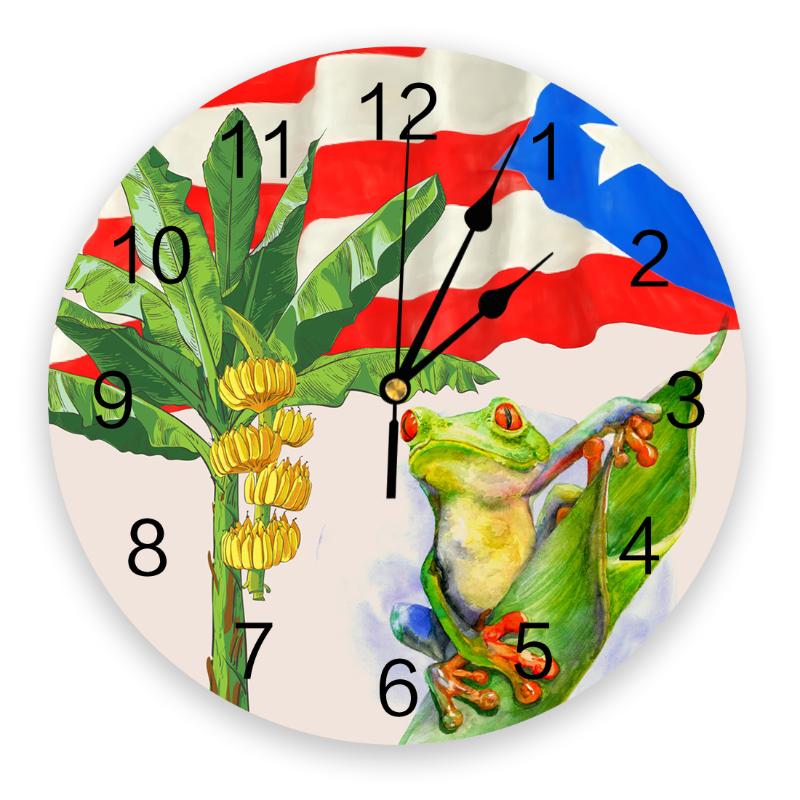 Modern Wall Clock Banana Leaf Puerto Rico Flag Frog PVC Wall Clock Home Decor Bedroom Silent Oclock Watch for Living Room
Modern Wall Clock Banana Leaf Puerto Rico Flag Frog PVC Wall Clock Home Decor Bedroom Silent Oclock Watch for Living Room
