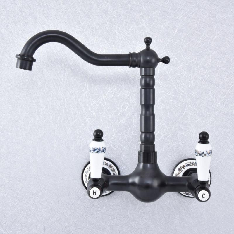 Black Oil Rubbed Brass Bathroom Kitchen Sink Basin Faucet Mixer Tap Swivel Spout Wall Mounted Dual Ceramic Handles msf709
Black Oil Rubbed Brass Bathroom Kitchen Sink Basin Faucet Mixer Tap Swivel Spout Wall Mounted Dual Ceramic Handles msf709