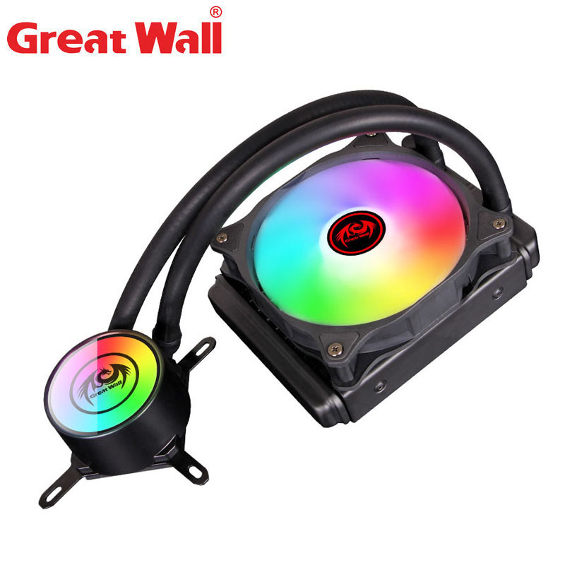 

Great Wall Water Cooler CPU Heatsink 120mm Fan 4pin PWM Water Cooling for Intel 1150 1151 1155 1156 1200 RGB CPU Cooler PC