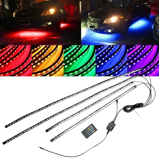 Car LED voice-controlled atmosphere lamp chassis light decorative lights drag four colorful flashing atmosphere lights
Car LED voice-controlled atmosphere lamp chassis light decorative lights drag four colorful flashing atmosphere lights