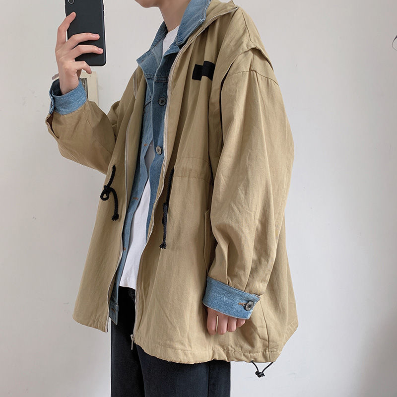 Autumn Men' Two-piece Denim Trench Coats Casual Khaki/black Bomber Jackets Streetwear Clothes Hip Hop Windbreaker
Autumn Men' Two-piece Denim Trench Coats Casual Khaki/black Bomber Jackets Streetwear Clothes Hip Hop Windbreaker