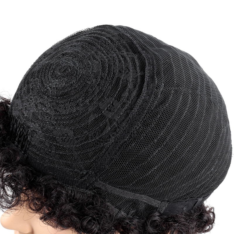 Ishow Straight Short Wigs Brazilian Virgin Hair Kinky Curly Human Hair Wigs with Baby Hair 8inch Swiss Lace