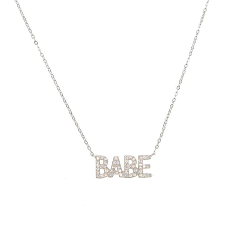 silver 925 jewelry name letter necklace BOSS BABY Necklace For Women/Girls Trendy Crystal Jewelry Pendnat High Quality
silver 925 jewelry name letter necklace BOSS BABY Necklace For Women/Girls Trendy Crystal Jewelry Pendnat High Quality