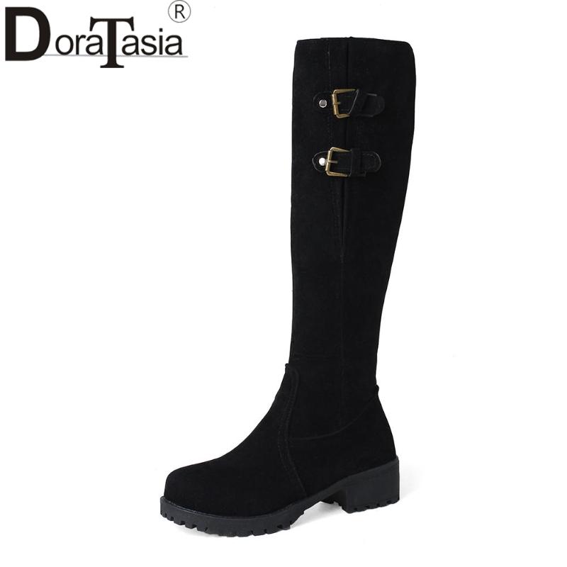 DORATASIA New Solid Square Med Heels Zip Metal Decoration Shoes Woman Casual Winter Boots Black Big Size 33-44, Apricot no fur
DORATASIA New Solid Square Med Heels Zip Metal Decoration Shoes Woman Casual Winter Boots Black Big Size 33-44, Apricot no fur